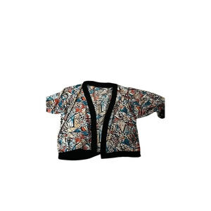 Tolani Collection Women's 3XL Black Kimono Cardigan Velvet Trim Monarch